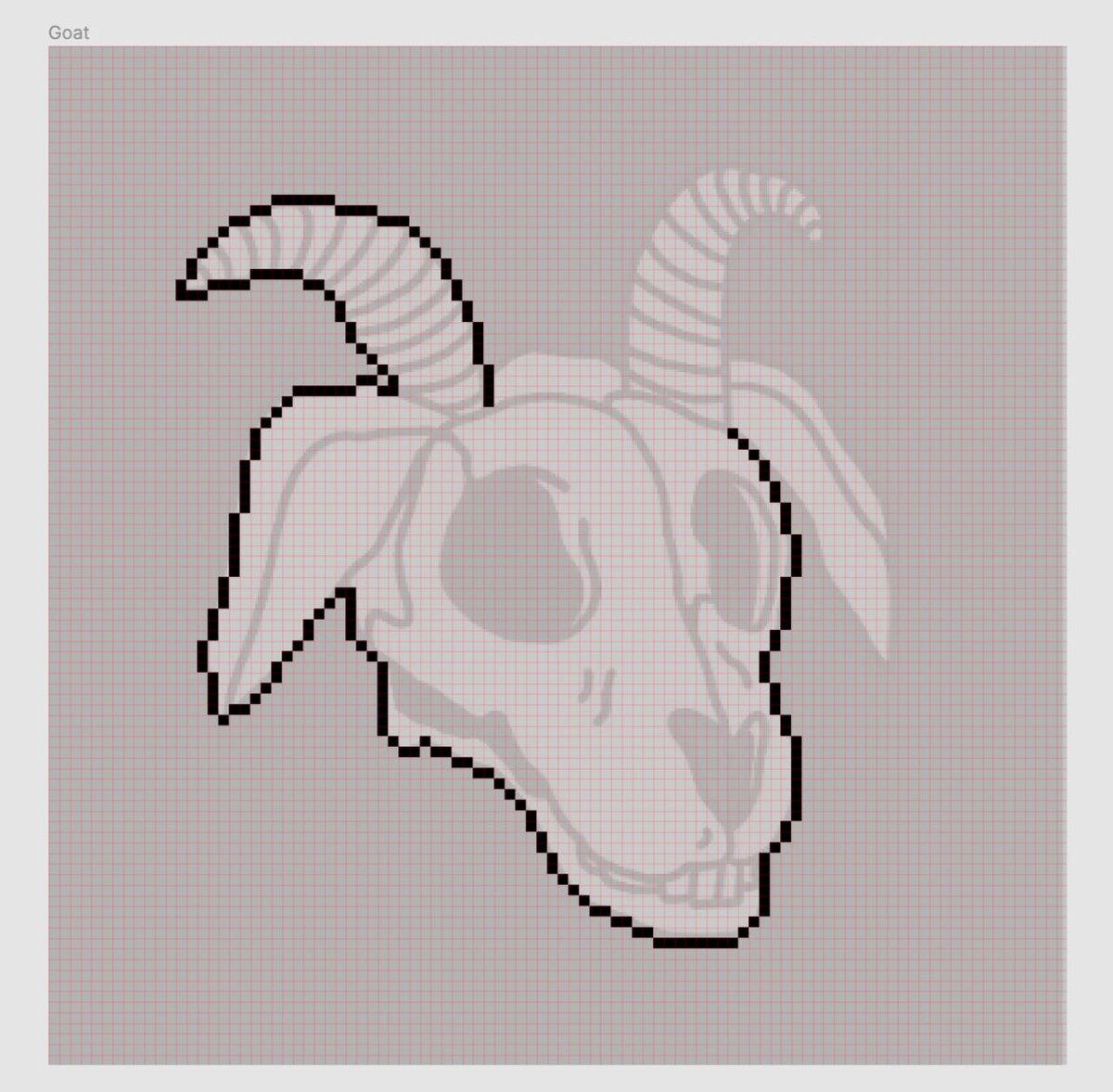 wadada1604's tweet photo. Took me 6hours to complete a full pixel art of @GreatGoatsNFT 's logo on Figma, they said to rock it🤘. I am goated 🐐! https://t.co/BEm737FSUc