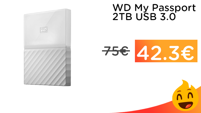 PepperOfferte's tweet photo. #OFFERTE WD My Passport 2TB USB 3.0 42.3€ ➡️ https://t.co/m0Eco6XFr5 https://t.co/LktbxReRMK