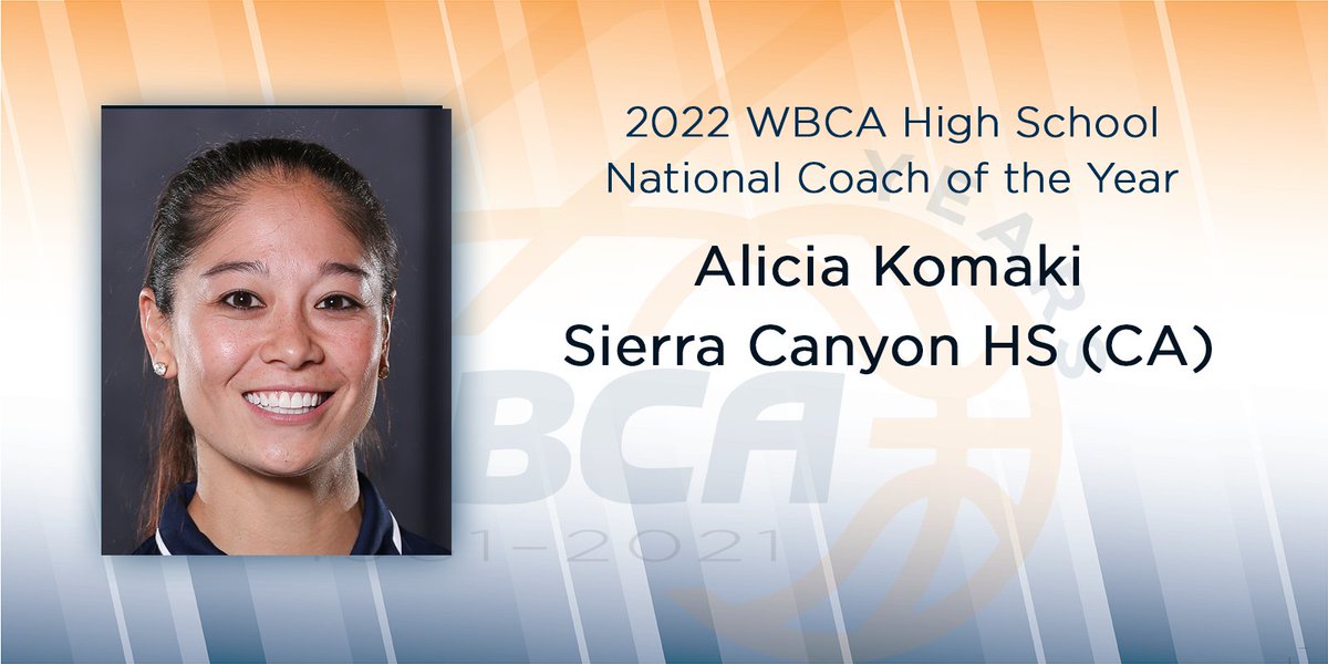 WBCA1981's tweet image. Congratulations to the 2022 WBCA High School National Coach of the Year, @iamkomaki.  🏆 
@sierracanyon @sierracanyongbb @SCanyonSports

Full release ➡️ bit.ly/37wxvqu