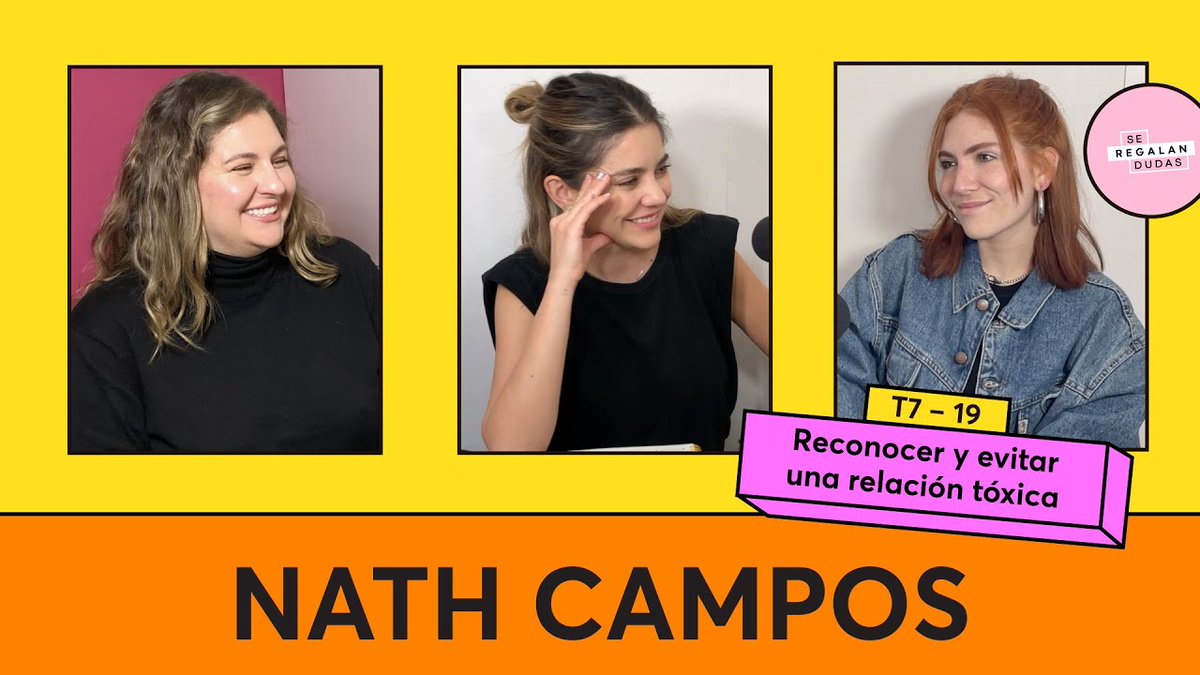 nathranjas's tweet photo. 🎙️ | "Reconocer y evitar una relación tóxica".

Nath Campos (@nathcampost) fue invitada al nuevo episodio de 'Se Regalan Dudas' (@seregalandudas) para hablar de las red flags y la toxicidad en las relaciones.

¡Disponible en plataformas de podcasts!

🔗: https://t.co/gE5fmocXXe. https://t.co/spCSqkPY6v