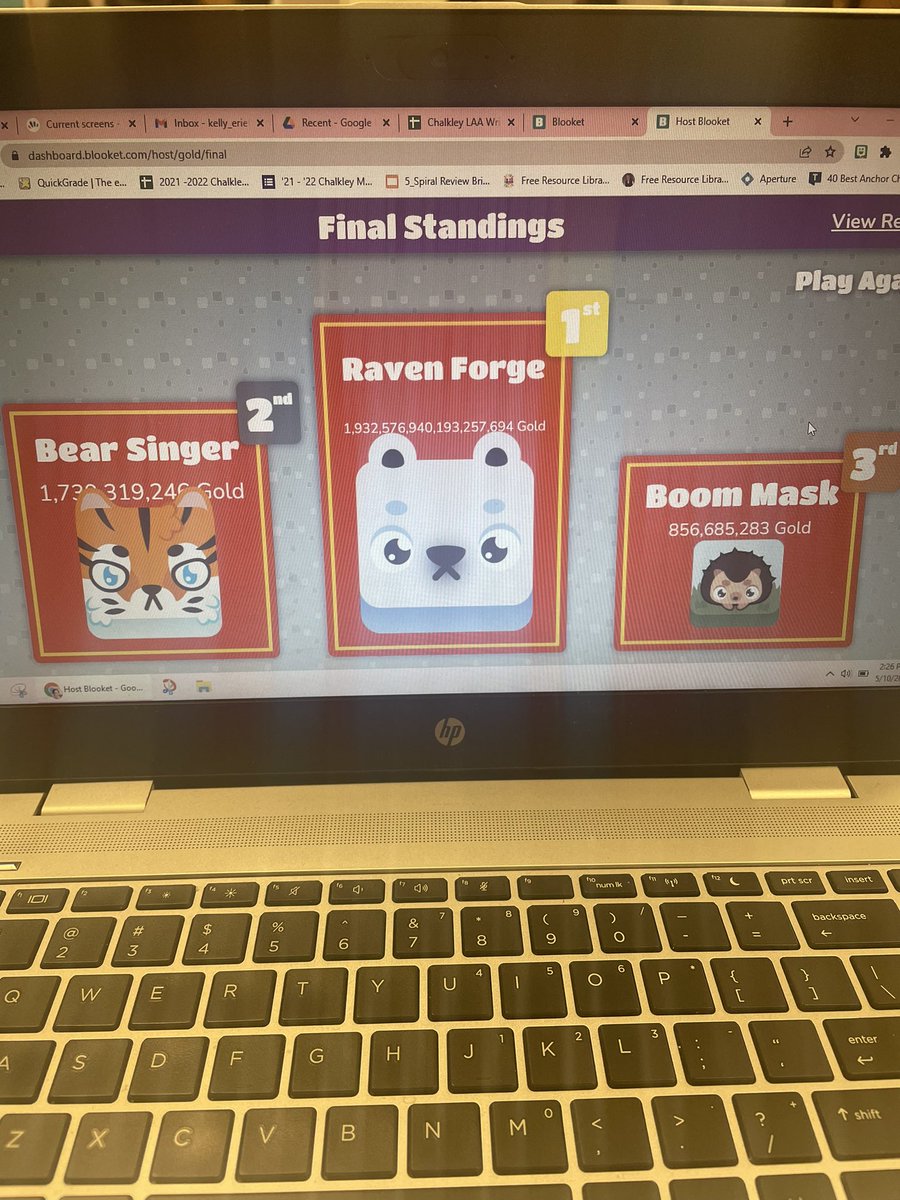 MrsErie3rdGrade's tweet photo. Blooket queen 👸🏻 #blooket #blooketqueen #solreview #weloveblooket #lovemath https://t.co/C8RF19O4ob