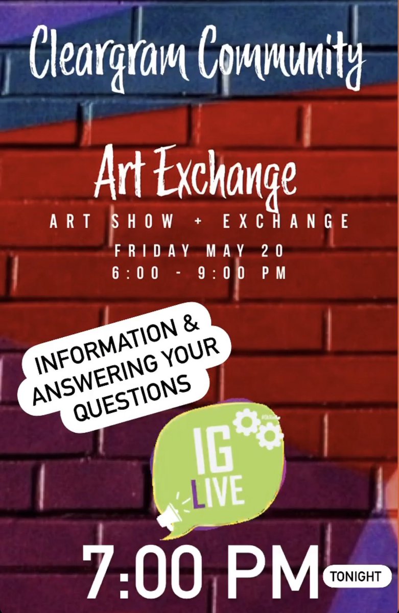 Tune in on IG live tonight at 7pm. Answering questions and more information about our upcoming event. #cleargram #lovefl #tampabay