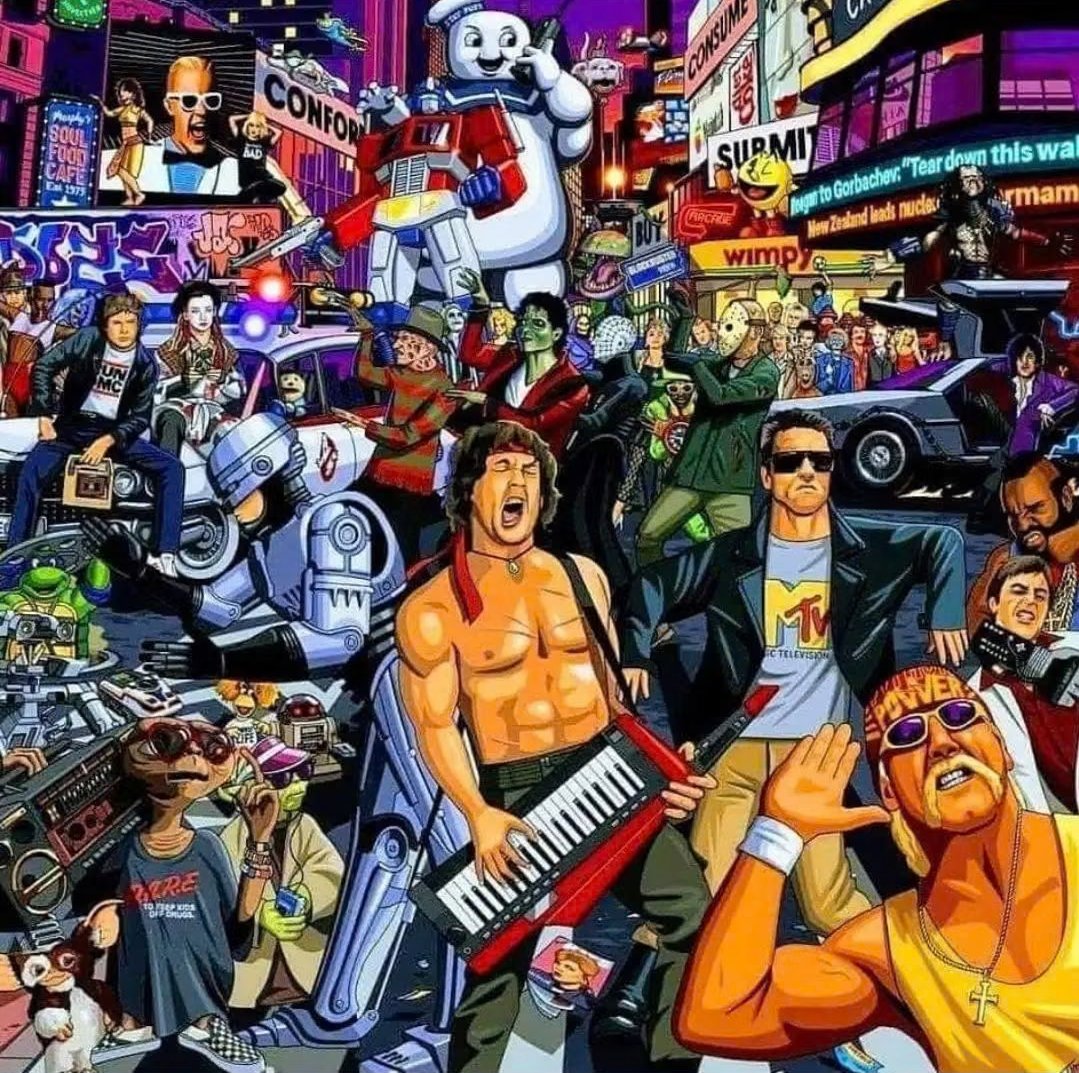 GeeksThatLift's tweet photo. Here's a little 80s Awesomeness for you!!! Can you name all the references in this pic??
#GeeksThatLift #KoKoKnuTT #DaFreakinRican #80s #80sMovies #80sMusic #PopCulture https://t.co/zmU6Xvhx6I