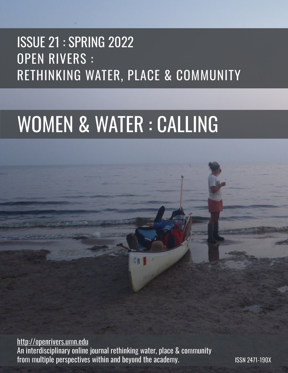 OpenRiversUMN's tweet photo. We are pleased to announce #OpenRivers Issue 21: Women &amp; Water: Calling. Let us know what you think! https://t.co/4dSdP3uCye @nwarren_writes @PhyllisMesseng @DSMH2O @landmgrmollie @agronomistruth @vebhub @JeanEells @marijkehecht @shimirawms @LrningInstigatr https://t.co/WhwOZWRQz5