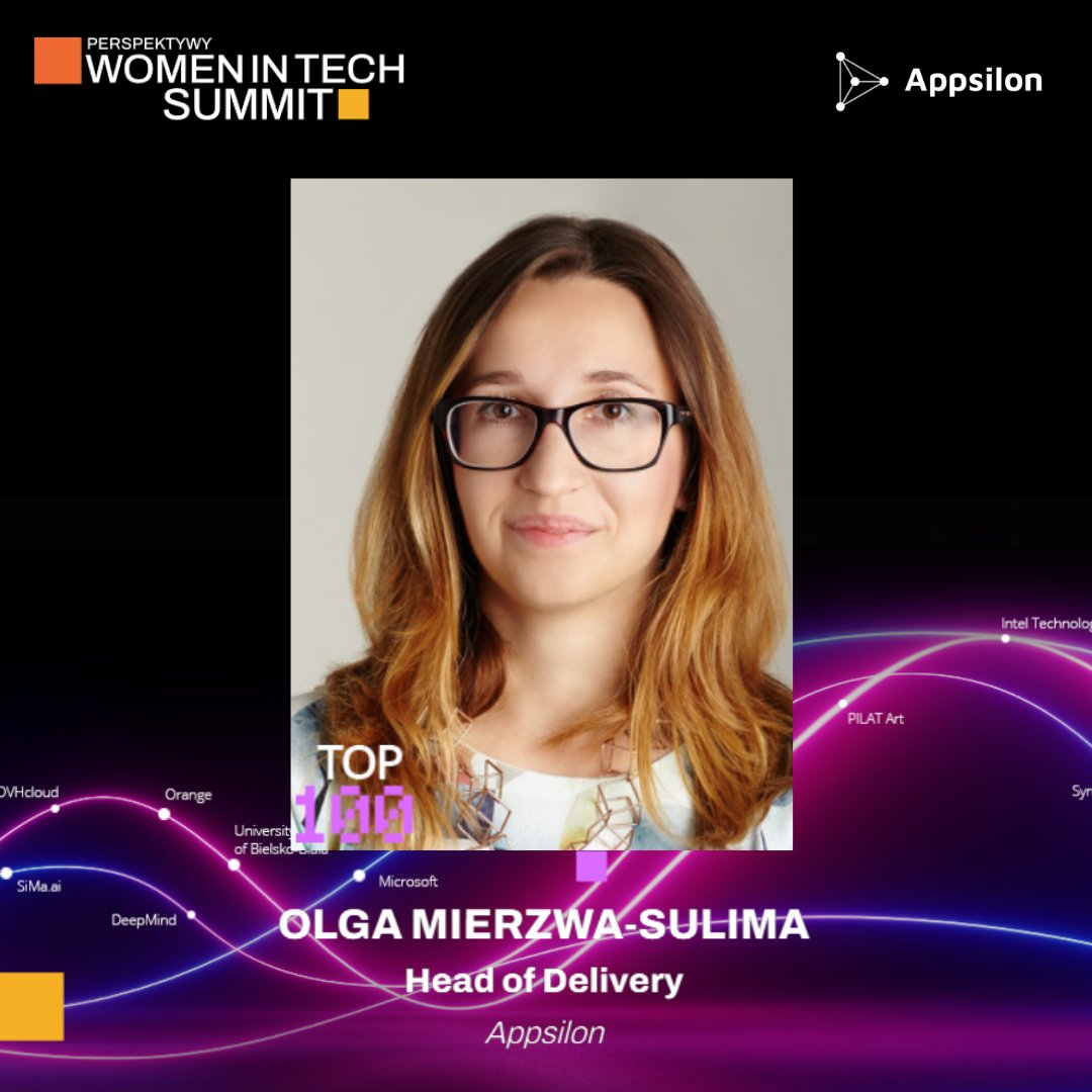 appsilon's tweet photo. .@olga_mie, Head of Delivery at #Appsilon among "Top 100 Women in #AI in Poland" - a list of notable Polish women from the #AI area! The list’s goal is to promote women whose professional work involves taking up challenges related to the AI #tech. More: https://t.co/2PLuqbAdDZ https://t.co/utdoGUqh3J
