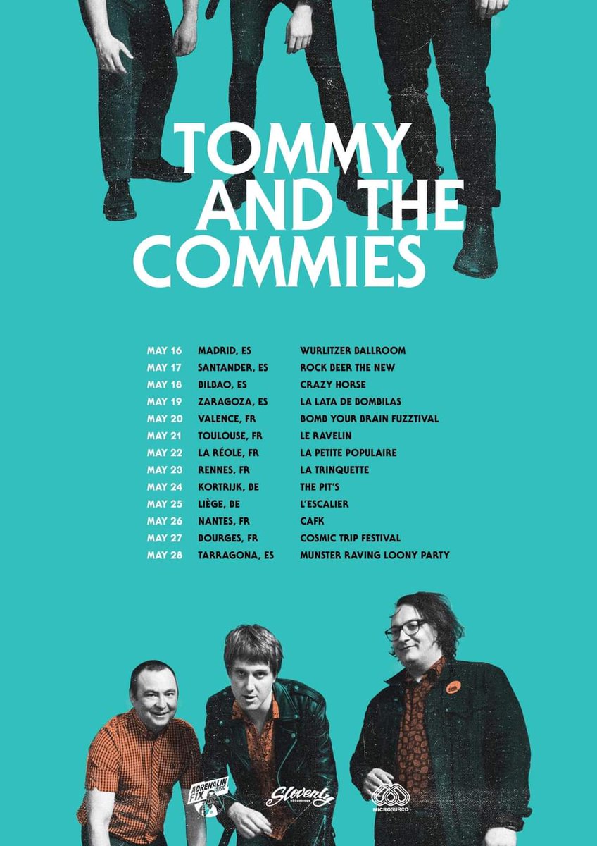 Tommy and the Commies complete Euro tour itinerary righ’cheah… don’t miss these swinging lads if you can help it. First show is in less than a week!
#tommyandthecommies #hurtinboys #bandsontour2022