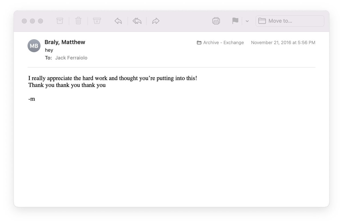 jackferraiolo's tweet photo. This is the very first email I received from @Radrappy about #amphibia. Not info about the show, or criticism about my writing as I flailed about, trying to figure out his world (and often missing the mark). It was considerate and supportive and lovely, because that's who he is. https://t.co/NIQEBOm3rw