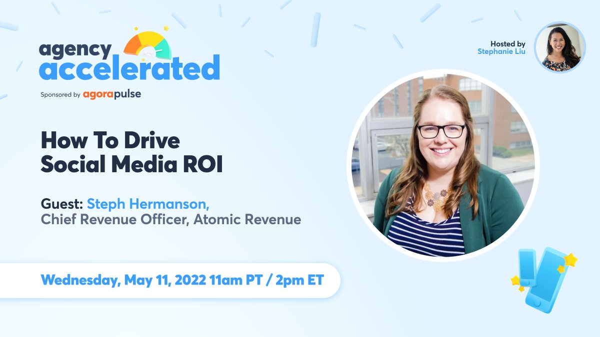 ROI is not a dirty word. In fact, #ROI can be tracked, proven, and implemented across your entire organization as a driving force.

Learn more about ROI from <a href="/stephnissen_/">Steph Hermanson</a> from @AtomicResults on the next #AgencyAccelerated at 11 am PT / 2 pm ET on May 11. pulse.ly/ib612bgf1l