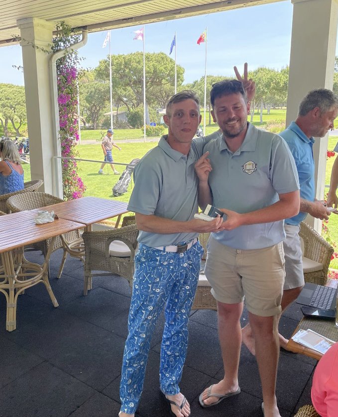 CryptoDanvans's tweet photo. Bye Portugal ๐ต๐น ๐ค
What a great week, blues won on the final day to take the week ๐
Yes I wore my lairy trousers the last day๐๐ฅ
Vilamoura, Dom Pedro marine Iโd recommend to anyone going out there.
Amazing place
#portugal #golf #holidays #ladsweekend #rydercup https://t.co/F4BvpeTnwZ