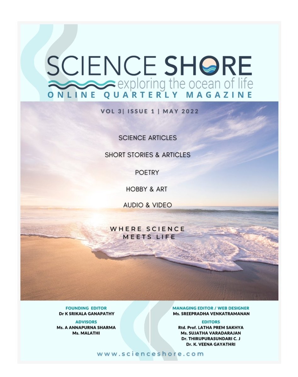 Madhumathi_Inks's tweet photo. Published in #ScienceShore
An ideal magazine for Science, and art lovers.
https://t.co/kscPn6BEoE
#Silence #CocoonMoments #Respectspace #SocialMedia #writerscommunity #MentalHealth #Healing #WritingCommunity #Writers #MadhumathiPoetry https://t.co/iTWYFv0ZCK