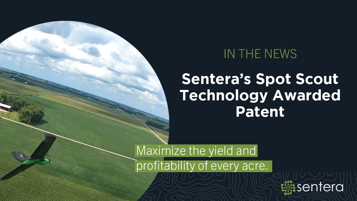senteraofficial's tweet photo. We are excited to announce our latest patent for Spot Scout technology, which gives accurate #standcount and #tasselcount via drone imagery. Learn more: https://t.co/fNpjEV1POP #agronomy #digitalag #agtech https://t.co/l1silgW7HH