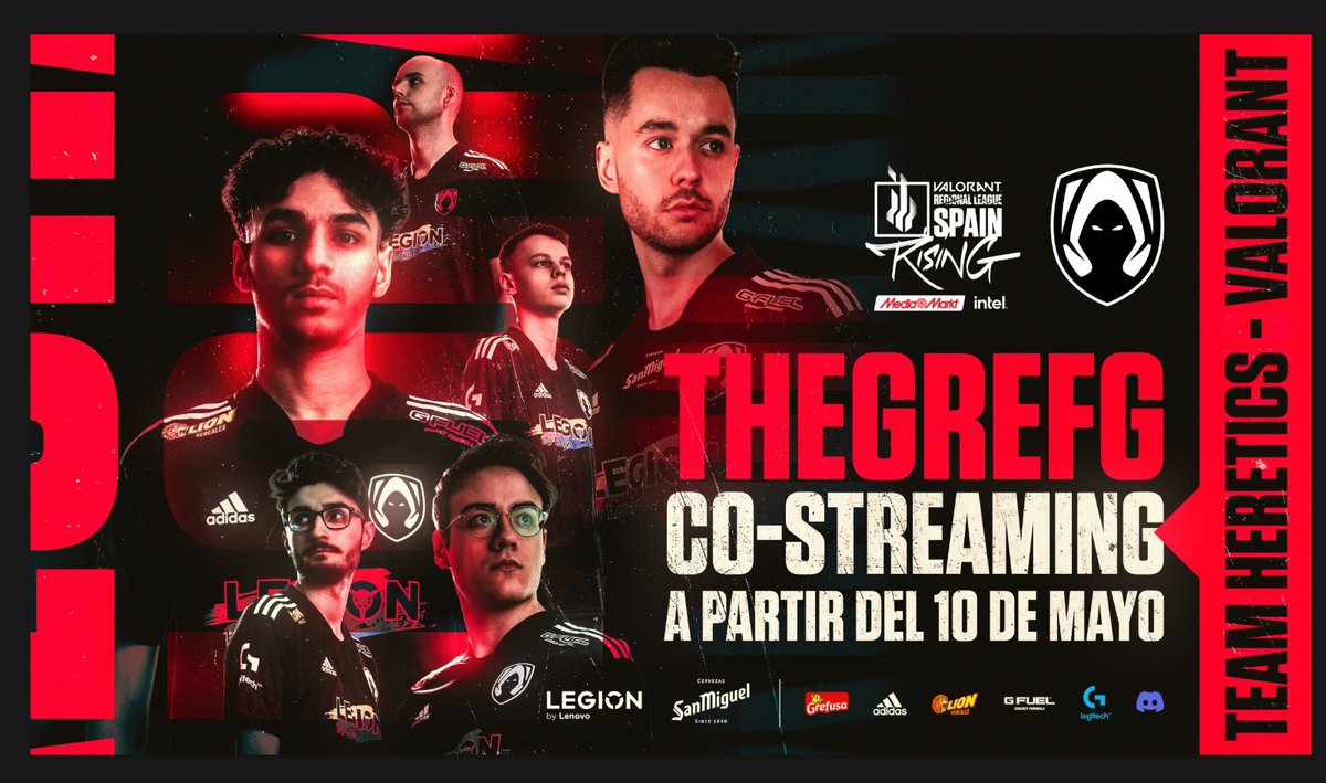 TheGrefg's tweet photo. HERETICS VS KOI

PRIMER PARTIDO DE LA LIGA DE VALORANT

TODOS DENTRO #VamosHeretics 

RT y disfruten!! 🏆🔴 https://t.co/hWQuFo0UxU https://t.co/ODQbXFGYAO