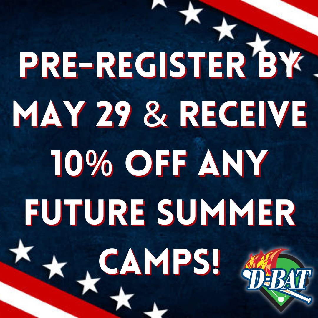 DBATMansfield's tweet photo. Announcing our Memorial Day Camp!  
Come spend the day with us and score a free lunch! The registration fee is $75.  Pre-register by May 29 and you will also receive 10% off any future summer camp!
Call today! https://t.co/sXG37v1Vqv