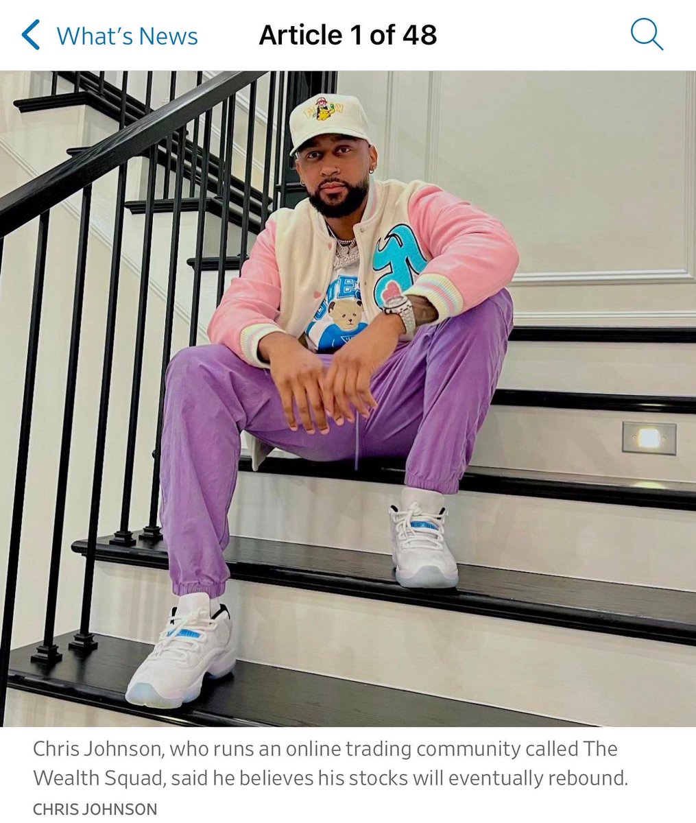 Chrissssjohnson's tweet photo. Front page of @WSJ 😤

“Every asset class has a down cycle

Those who survive the down cycles come out of the cycle much wealthier” 

Wealth Squad Forever ❤️ @wealthsquad https://t.co/gBmXtcf5lU
