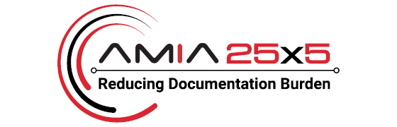 AMIAinformatics's tweet image. Announcing the AMIA #25x5 initiative to reduce #DocumentationBurden and optimize the #EHR with a task force led by @SarahRossetti47 and @kenrickcato.  amia.org/news-publicati…