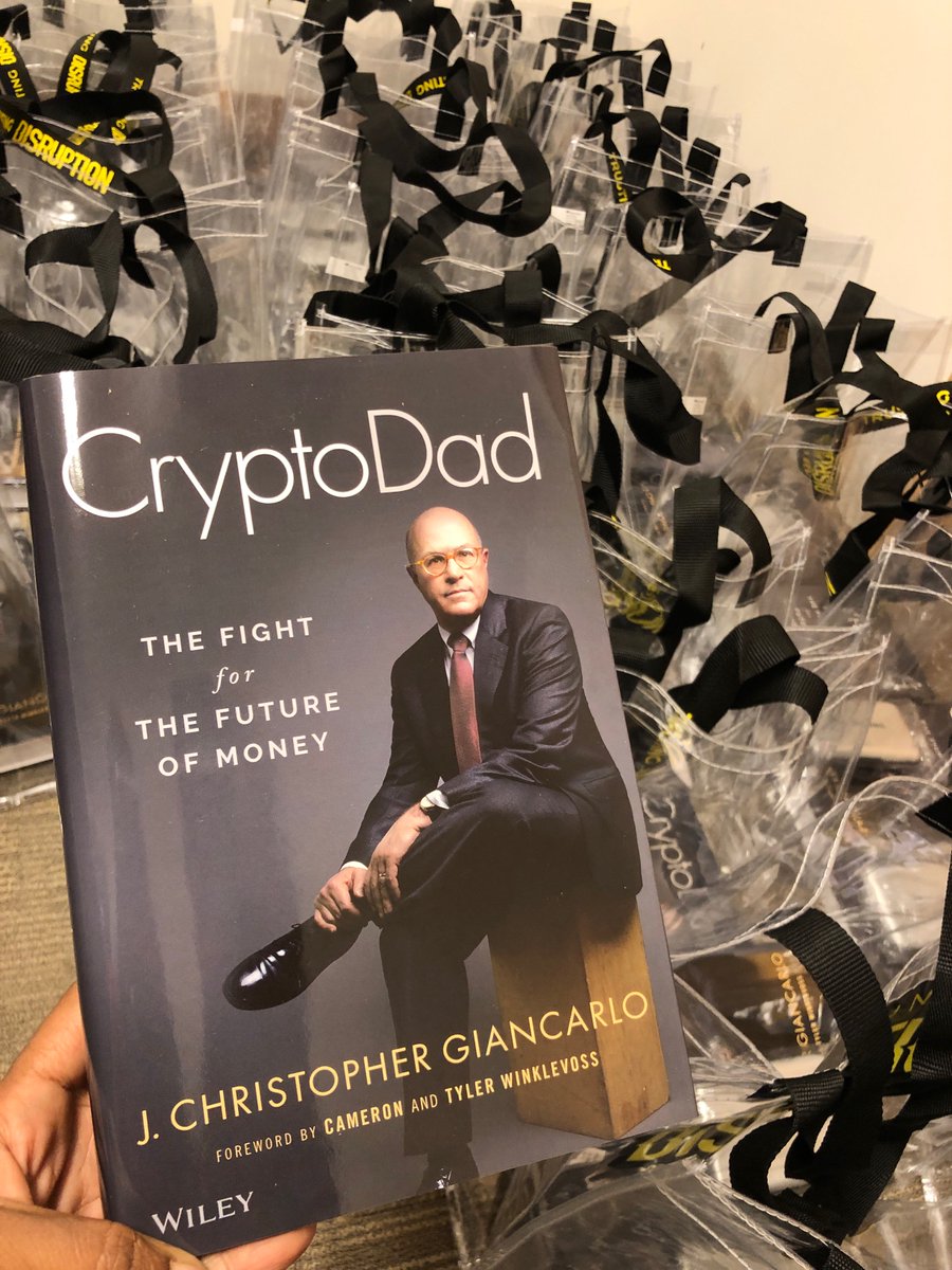 TrustDisruption's tweet photo. More #SwagBag highlights that attendees were ecstatic to receive!
J Christopher Giancarlo's book #CryptoDad: The Fight For The Future Of Money; #TrustingDisruption22 #CryptoBahamas #JChristopherGiancarlo https://t.co/80RJf7VNIQ