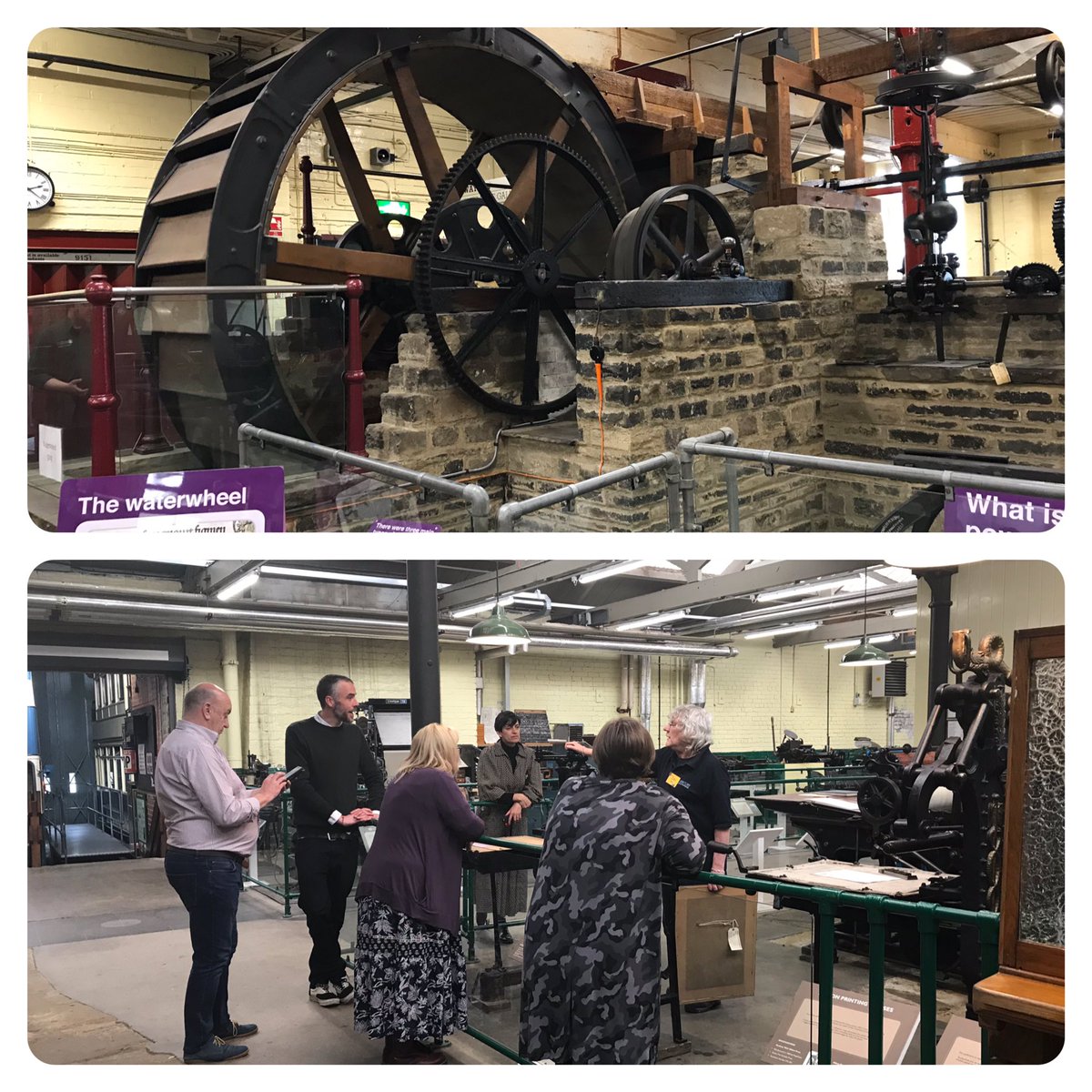 lisabroadest's tweet photo. Planning away day with team at brilliant @BradfordMuseums Industrial Museum - made us so welcome. Great to be back together, thought provoking conversations, forward planning &amp; cake. Also had brilliant demo of printing press by amazing volunteer - worth a visit. Such a good day https://t.co/lGpngPt10a