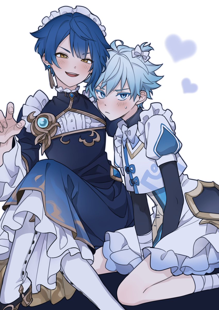 重云|ちょううん ,行秋(ユクアキ)(原神) 「💙🥴 #chongqiu 」|D+CON🃏💜ลูกฉันเป็นคนดีのイラスト