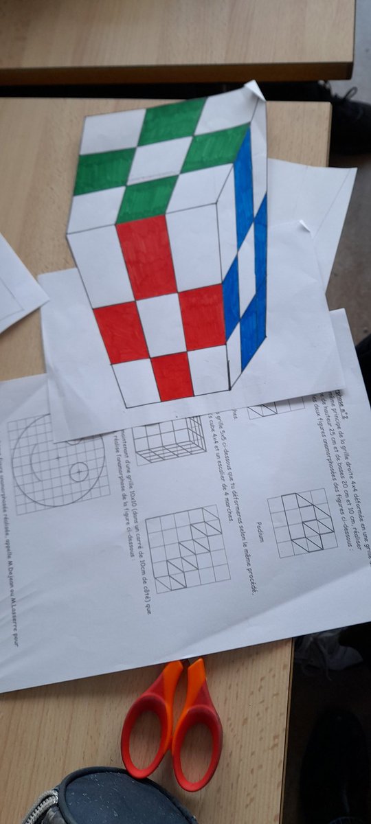 ClgDanielleMitt's tweet photo. Quand petits et grands se prennent au jeu des #anamorphoses d'une classe de 5e #RDG #Illusions ... et rencontre un artiste qui les accompagne @univbordeaux @IremAquitaine @DeRegards https://t.co/6NrTArSdpa
