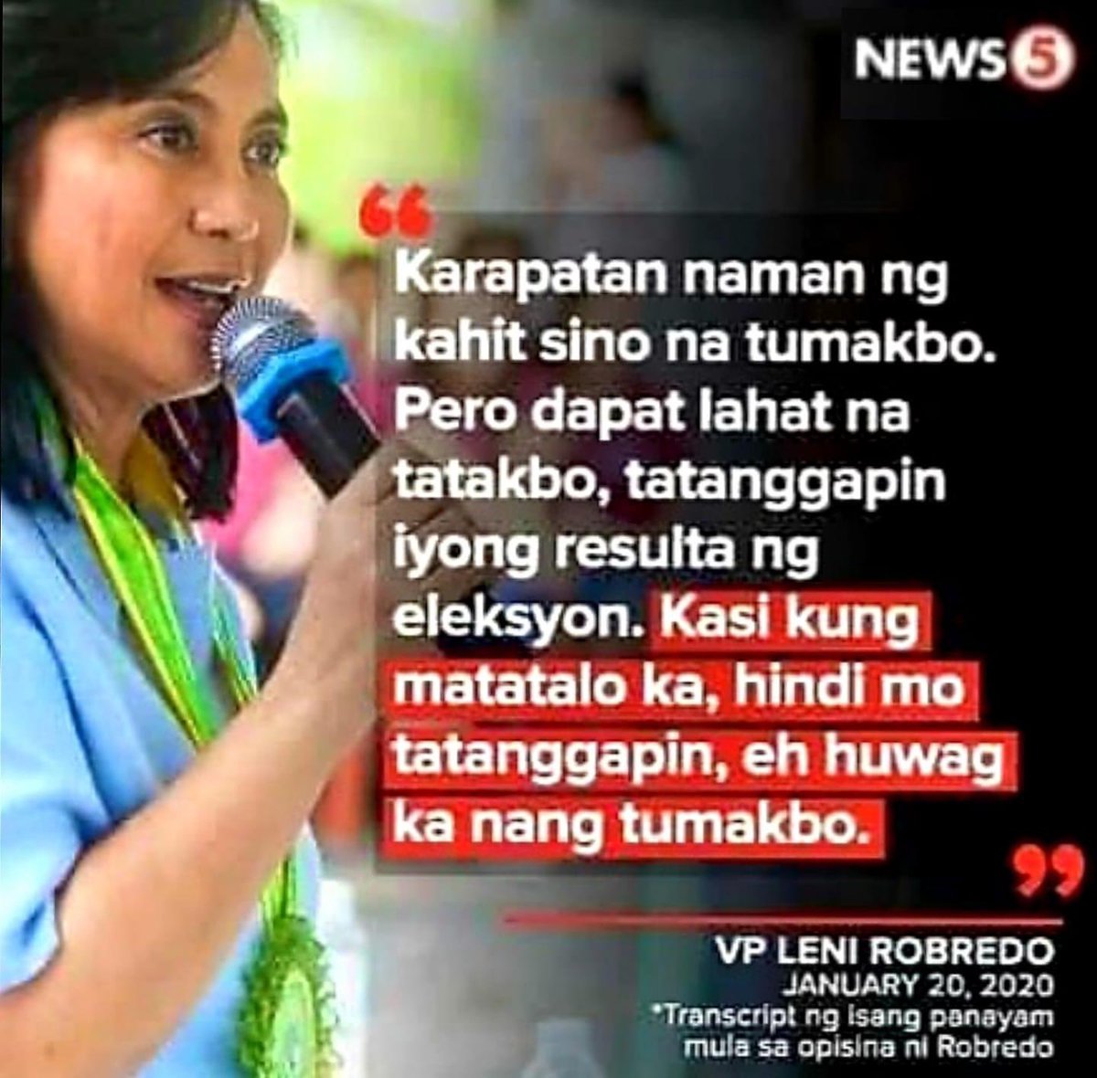withloveliness's tweet photo. Please walk the talk, madam.
#leniconcede
#BilangPilipino2022 https://t.co/th9vdwuiGR