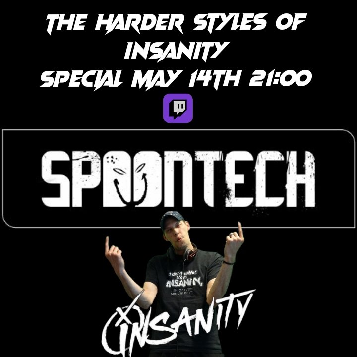 ElectraRed87's tweet photo. Hey party peeps ! 
This saturday night @Dj_Insanity_TSM is back with another special! An evening filled with @spoontech records! Like it rough and hard? Than you don't want to mis this! 
Tune in Saturdaynight at 21:00 CEST

#spoontech #RAW #hardstyle #hardstylefamily #twitch https://t.co/lDuYZvtS1u