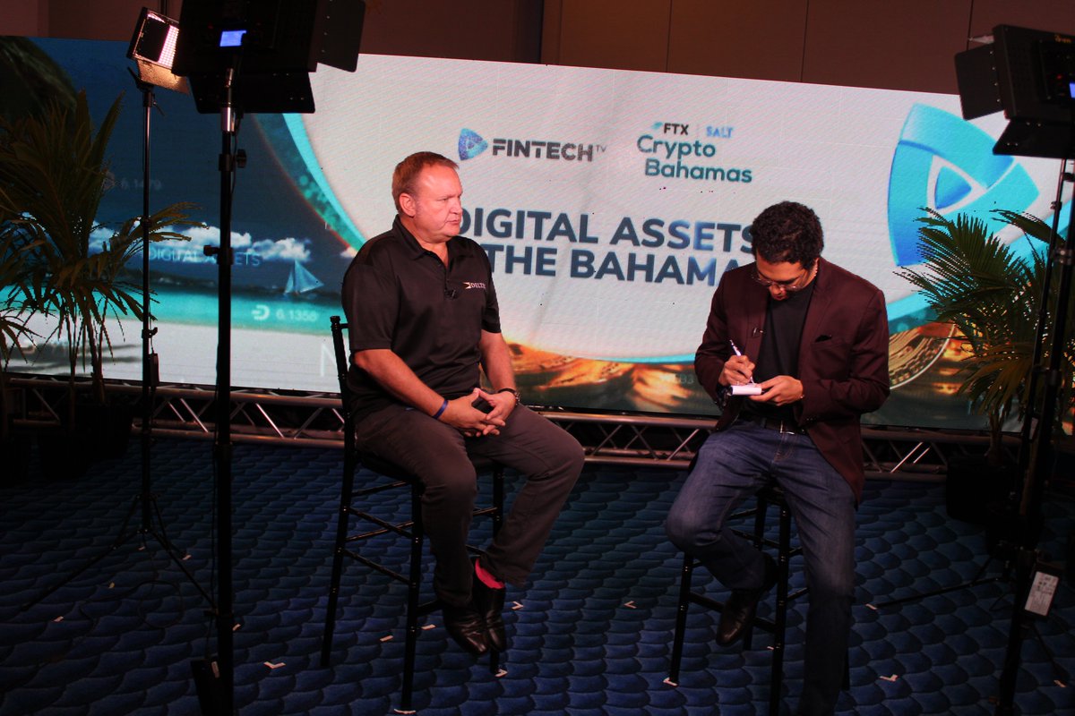 TrustDisruption's tweet photo. Behind The Scenes: #PaulWinder preparing to be interviewed by #DArcyRahmingJr, EE at #CryptoBahamas22 #TrustingDisruption https://t.co/J0ZKl52HVg