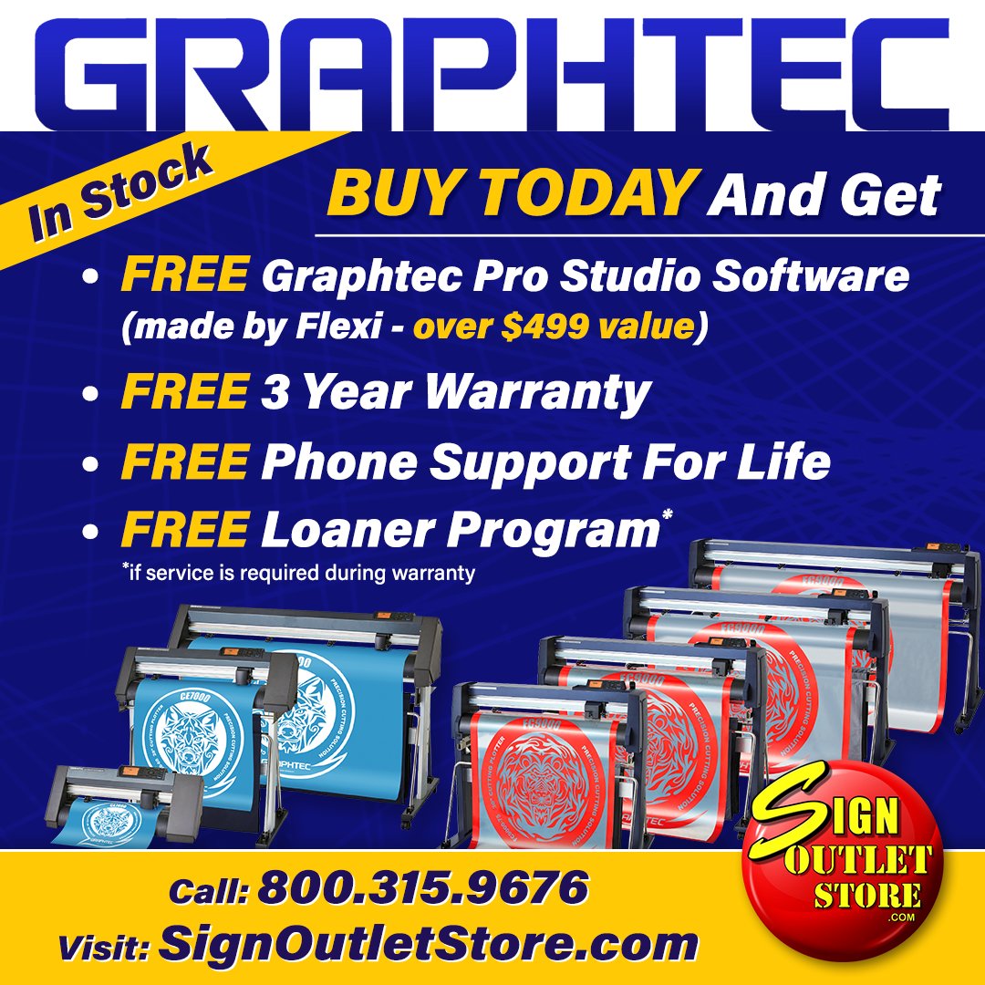 Buy CE9000 or CE7000 series Graphtec today and get a bunch of perks! 😍

signoutletstore.com/equip.../vinyl…