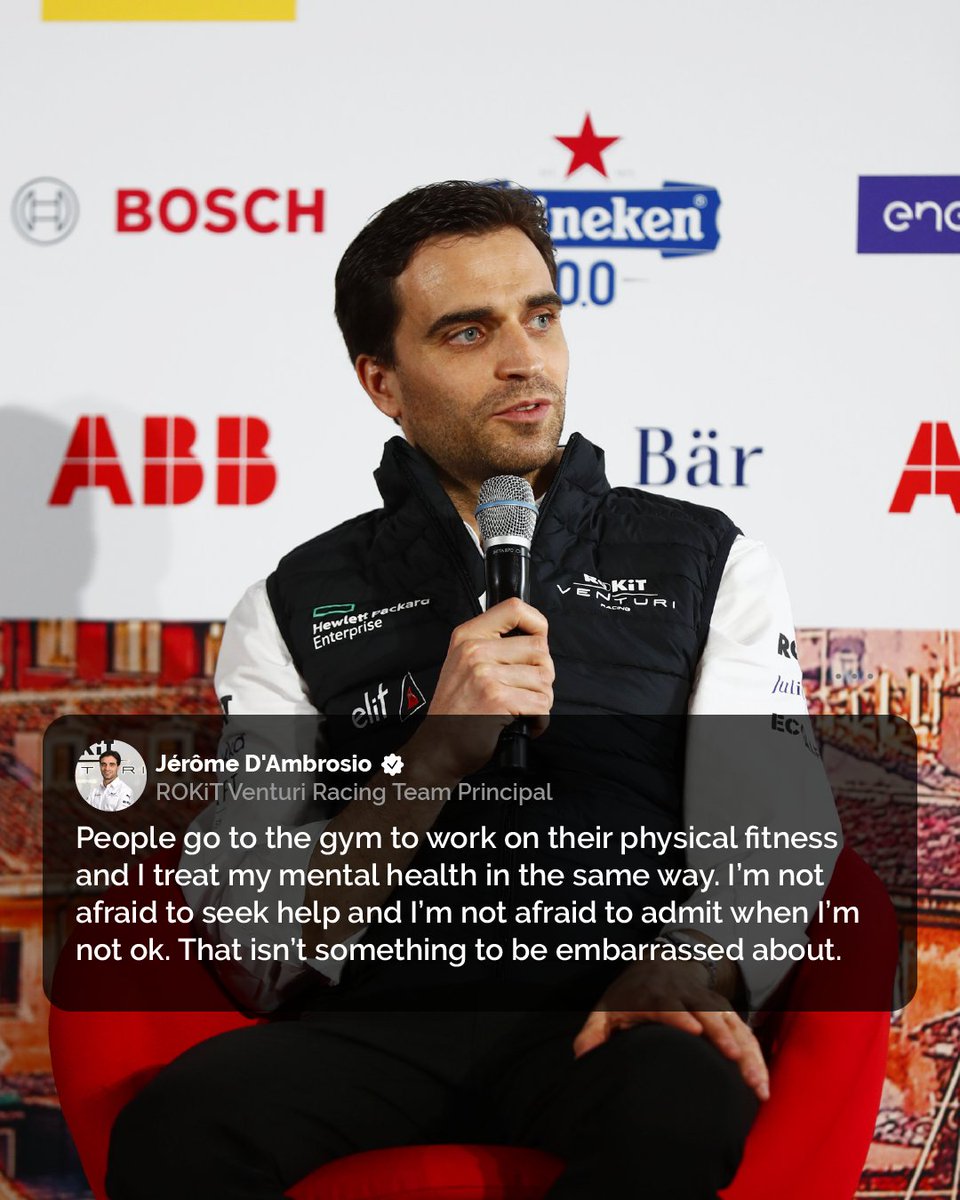 Maserati MSG Racing (@maseratimsg) on Twitter photo <a href="/thereal_JDA/">Jérôme D'Ambrosio</a> Talks Mental Health 💬
During #MentalHealthAwareness Month, Jérôme opened up about embracing emotions and addressing the stigma around mental wellbeing. <a href="/thereal_JDA/">Jérôme D'Ambrosio</a> Talks Mental Health 💬
During #MentalHealthAwareness Month, Jérôme opened up about embracing emotions and addressing the stigma around mental wellbeing.