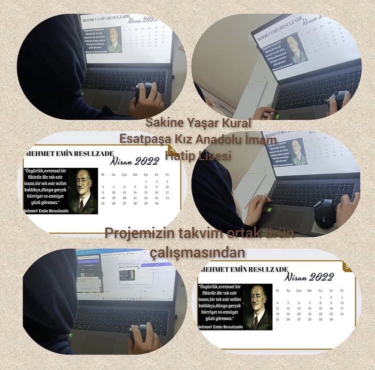 hakikathanem's tweet photo. eTwinning Nisan Ayı Ortak Ürün Takvim Çalışmamız

Hayriye TOKAT
Sakine Yaşar KURAL
Lala NAMAZOVA
Kübra BEDİR https://t.co/M6gvhtJDov
