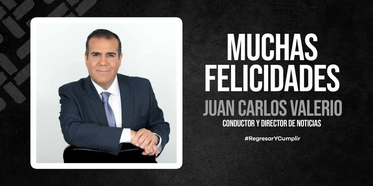 Muchas felicidades, estimado <a href="/JCarlos_Valerio/">Juan Carlos Valerio</a> por tu cumpleaños. Espero que la vida te regale más éxitos. ¡Abrazo!