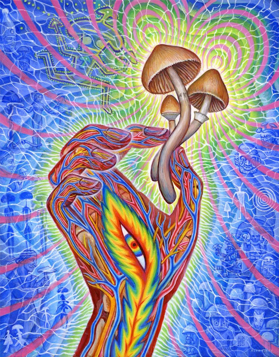 alexgreycosm's tweet photo. Stairway to Heaven Mural by @jeffreyleehallman 

Artwork: Flesh of the Gods by @alexgreycosm https://t.co/A0wiYnchPs