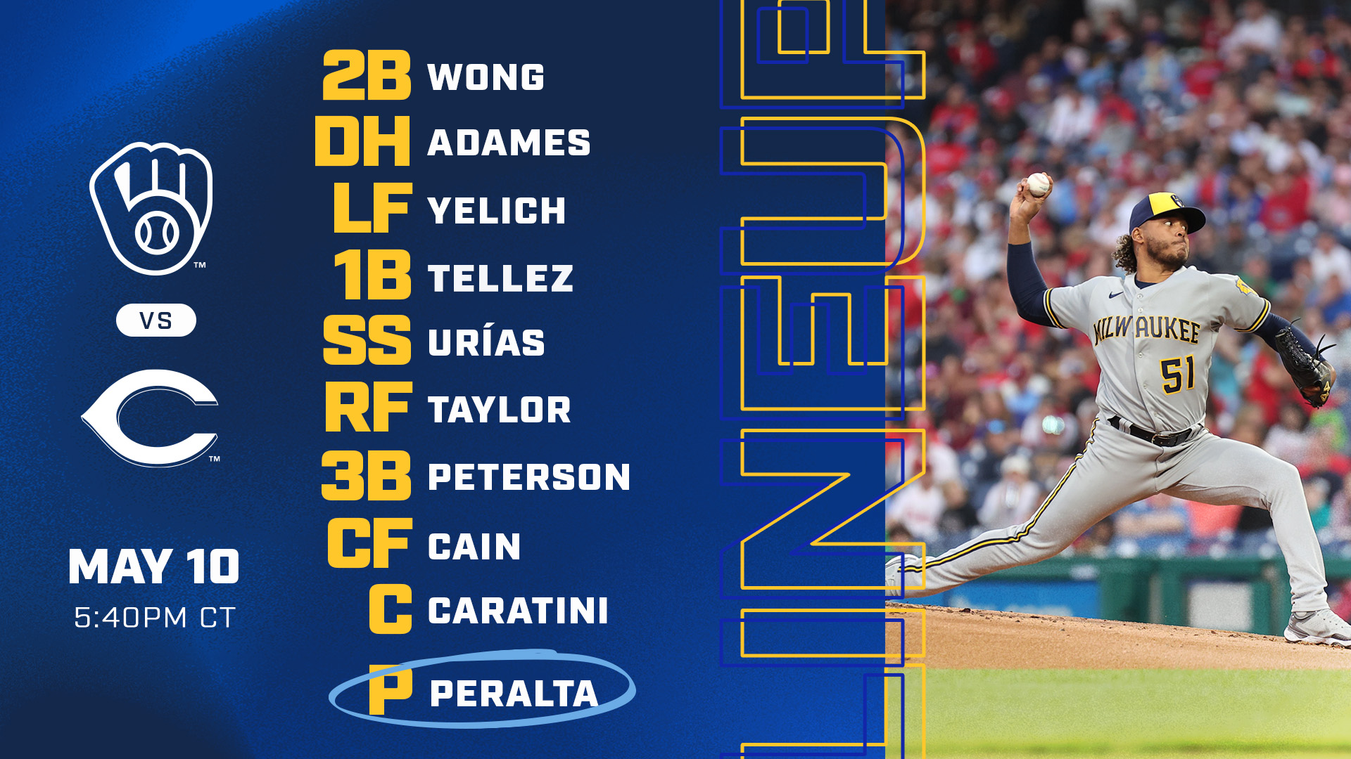 Milwaukee Brewers on Twitter: "The lineup behind Freddy for Game 2 in ...