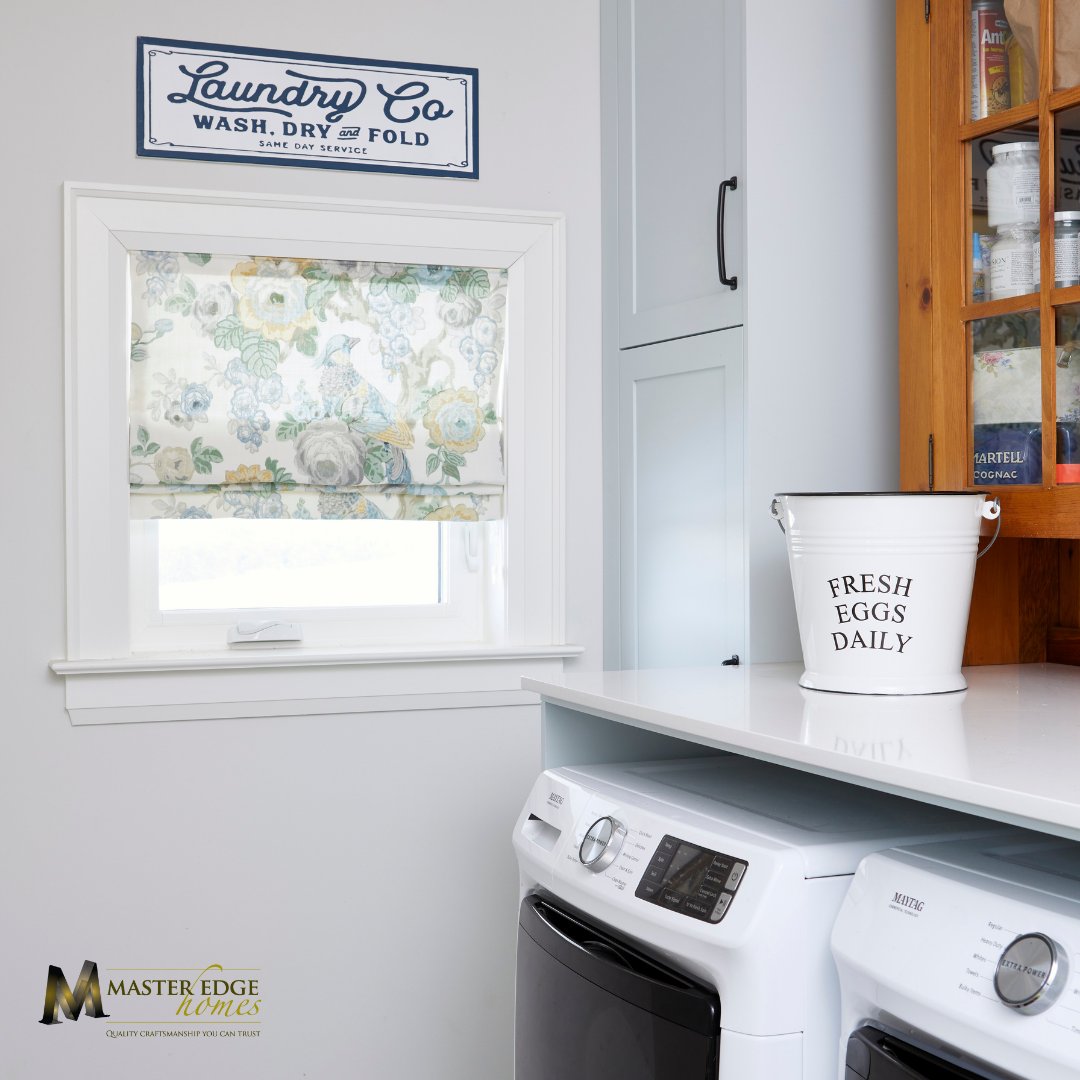 MasterEdgeHomes's tweet photo. A floating matte black sink and built-in custom cabinets help keep this laundry room clean and organized.

#BeforeAfter #BeforeVsAfter #Transformation #Markham #MarkhamRenovation #Farmhouse #FarmhouseRenovation #LaundryRoom #Bathroodesign #bathroominspo #bathroomstyle https://t.co/Dv6MBJRu2p