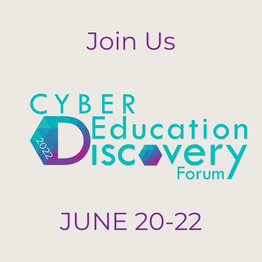 cyber_dot_org's tweet photo. Joins us this summer for our Cyber Education Discovery Forum in D.C. The Early Bird registration has been extended to May 15th!
#CEDF2022 #cybersecurity #CybersecurityEdMonth https://t.co/Vg0mMEpjXH