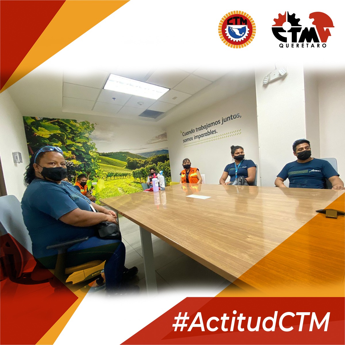 CTMQueretaro's tweet photo. 👉Presentes en la empresa Adient Querétaro para atender reunión sobre PTU con el comité y la comisión sindical. 📋🧐
#ActitudCTM #CTMinforma #CTM https://t.co/VpDTL5J3Mf