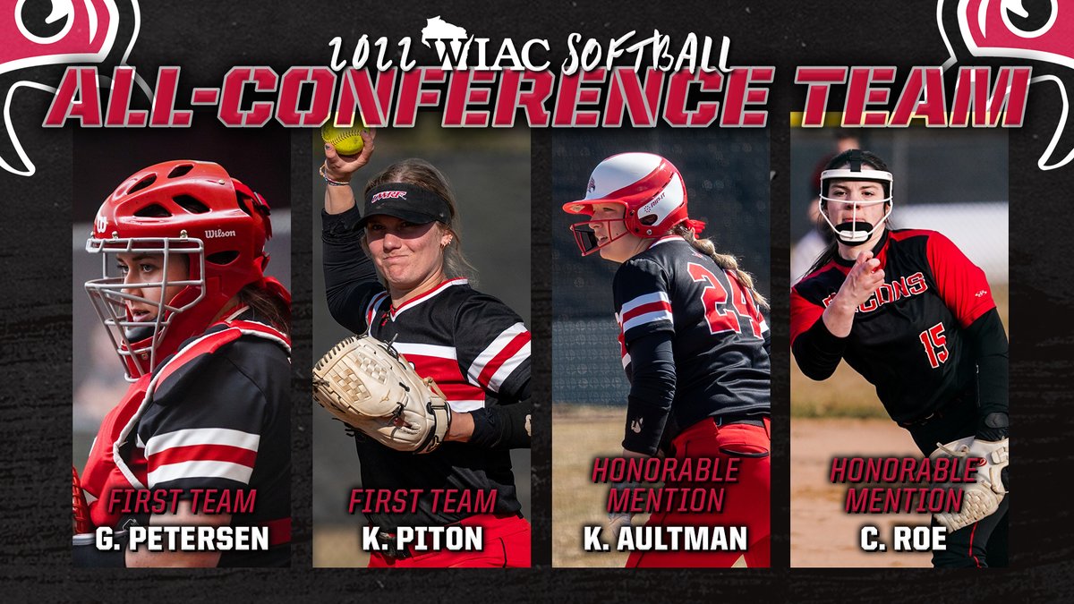 UWRFFalcons's tweet photo. Congrats to this group of four from @UWRFSOFTBALL, earning spots on the All-WIAC Team!

🗞️ » https://t.co/W9cYDduryH

#FFT https://t.co/PrqjK5rd6E