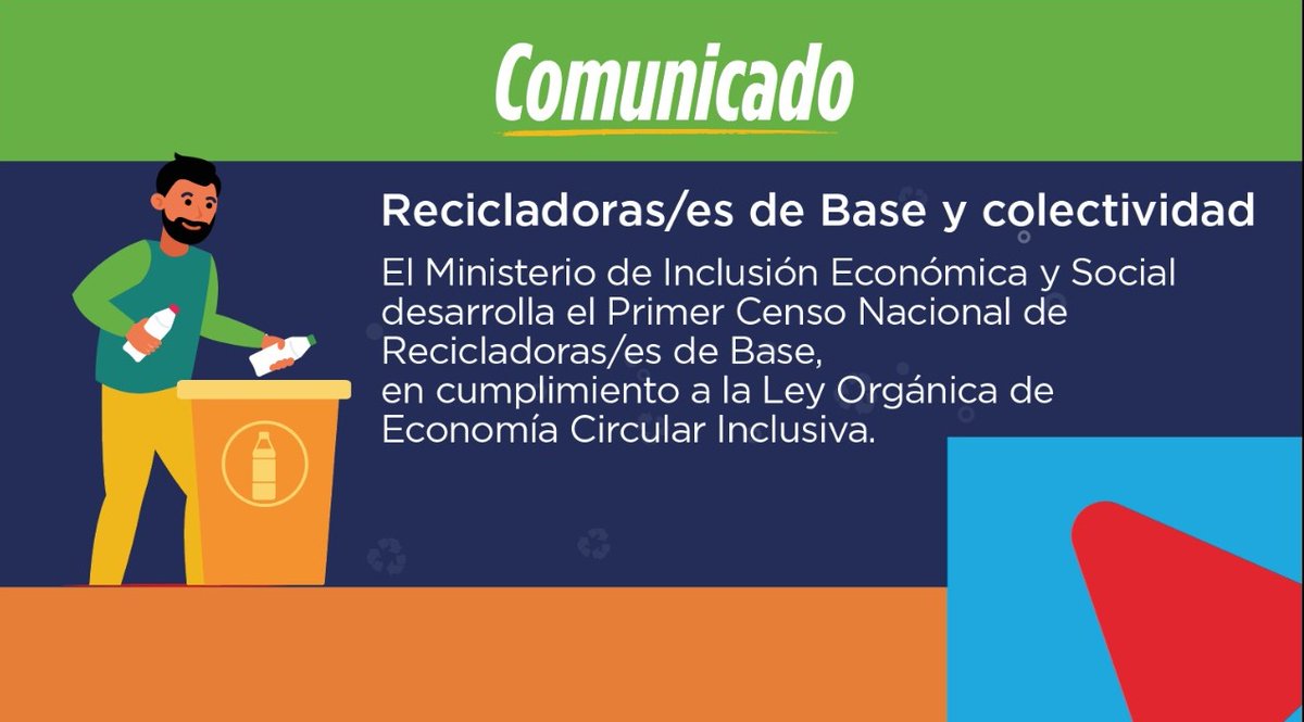 DHumanoEc's tweet photo. Realizamos el primer Censo a Recicladores de Base, ¡si estás en la zona 5, dale RT!
➡️Revisa los puntos habilitados del #MIES.
#JuntosCumplimos https://t.co/CtlKUg5n3T