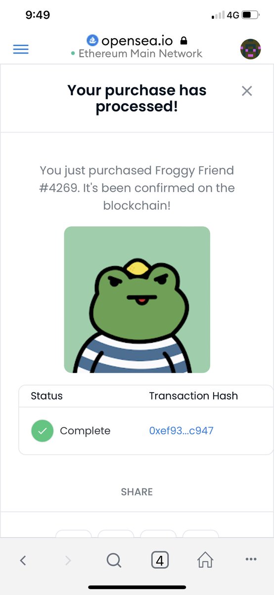 ONC3169's tweet photo. Jumped back in the pond to pick up my 4th Froggy!
Get me some more $Ribbit

@FroggyFriendNFT 
@TurtIeBoii https://t.co/Z42D2nnXfw