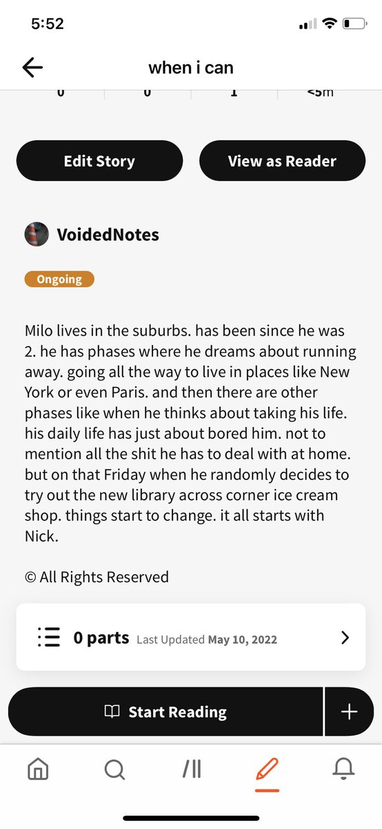 VoidedNotes's tweet image. What do you guys think 😔would you read? Not very “original” but at least it’s something I’m looking forward to completing 🌱 super nervous but I’ll do my best! 

#booktwt #Wattpad