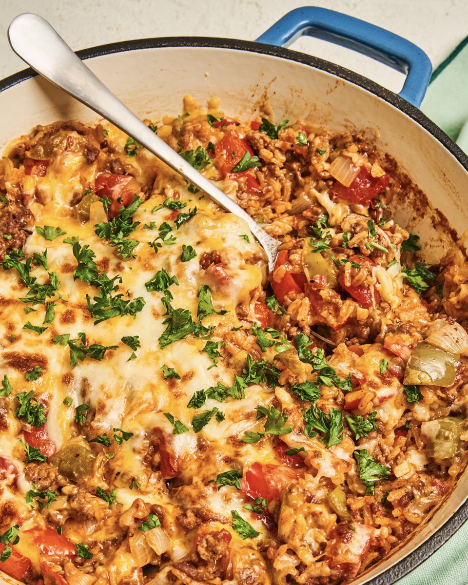 Stuffed pepper casserole is a weeknight-friendly take on the classic dish: bit.ly/3LSDhSl
