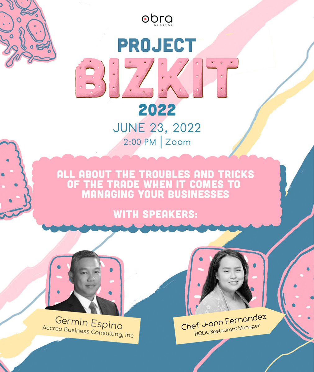 obra_digital's tweet photo. Looking for some bite-sized advice for your business?

Don’t worry, Project BizKit 2022 is rolling back in town this June 23, 2022

Register now at https://t.co/mAkwyGWUJa https://t.co/s6Auo7uwOZ
