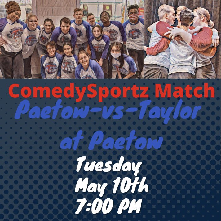 PaetowTheatre's tweet photo. It’s not too late to catch our comedysportz match @PaetowHS! We are so excited so host @troupe311 ! 

#katyisd #comedysportz https://t.co/2ZDhEQq5vd