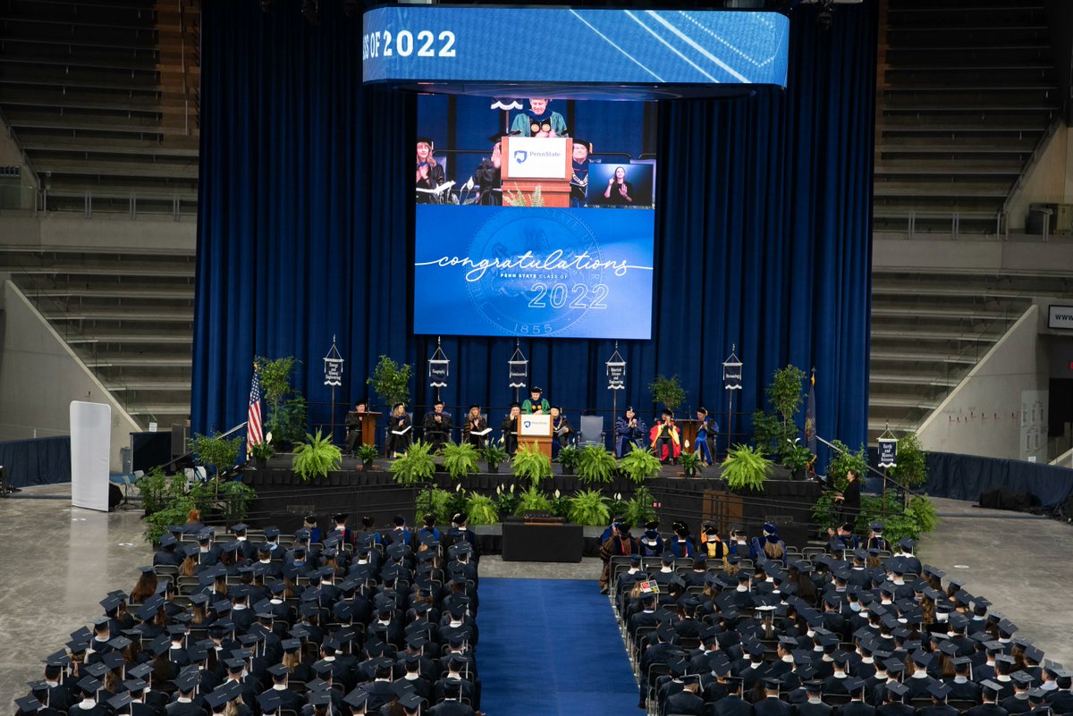 PSUEMS's tweet photo. This past weekend, we bid farewell to another great graduating class of students. Here's a few photos of our spring 2022 commencement ceremony. #emsgrad #psu22 #psugrad https://t.co/vUNDmVIA7E