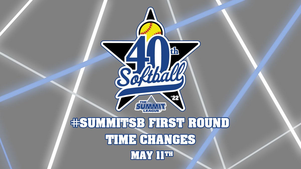 🚨 #𝐒𝐮𝐦𝐦𝐢𝐭𝐒𝐁 𝐂𝐡𝐚𝐦𝐩𝐢𝐨𝐧𝐬𝐡𝐢𝐩 𝐃𝐚𝐲 𝟏 𝐓𝐢𝐦𝐞 𝐂𝐡𝐚𝐧𝐠𝐞𝐬

Due to inclement weather in the Brookings area, we are moving tomorrow's two games up 2⃣ hours.

Game 1 - <a href="/SDCoyotesSB/">South Dakota Softball</a> vs. <a href="/kcroossb/">Kansas City Softball</a> - 12 p.m.
Game 2 - <a href="/NDSUsoftball/">NDSU Softball</a> vs. <a href="/UNDsoftball/">North Dakota Softball</a> - 2:30 p.m.