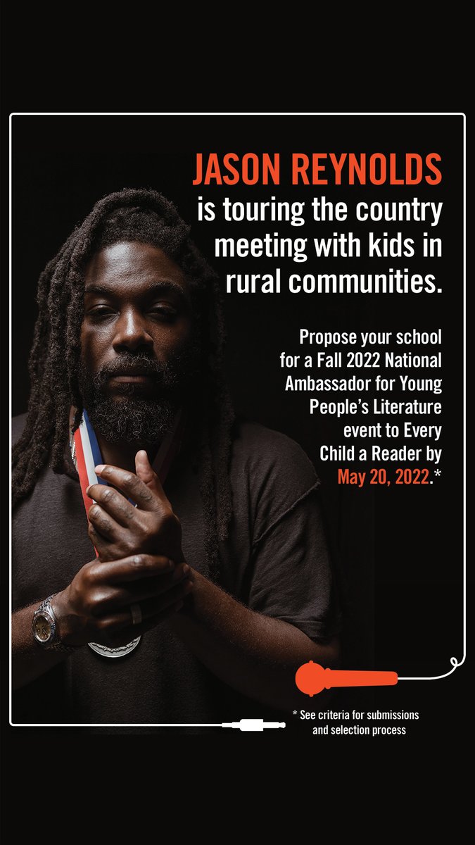 CBCBook's tweet photo. .@JasonReynolds83 will be able to continue empowering and connecting with kids via in-person events in 2022 and proposals are now being accepted for a series of Fall appearances. Submissions due May 20th! For more info: https://t.co/jwiccIkug7 https://t.co/HZpXaH2fKD