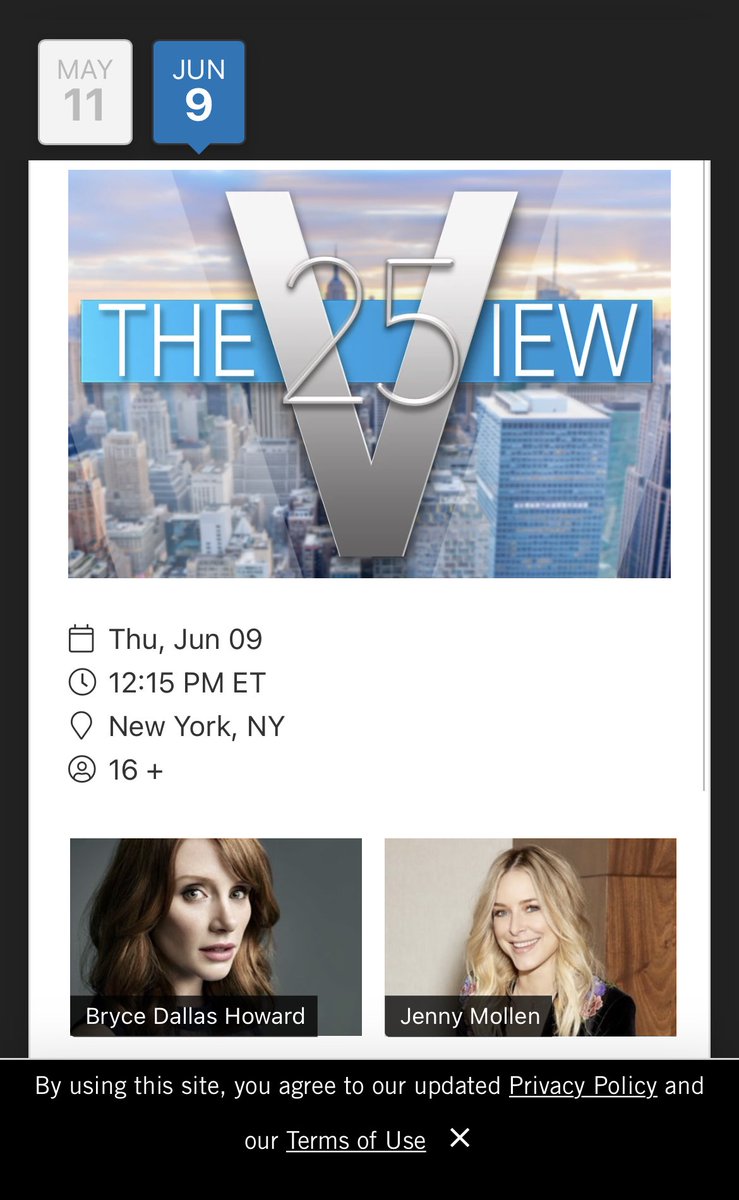 BDHnetwork's tweet photo. #TVALERT | @BryceDHoward will be filming an episode of The View on June 9! #brycedallashoward #JurassicWorldDominion https://t.co/4Em5ET3aGt