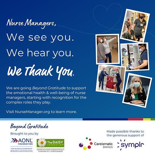 To all my fellow PCDs AONL has partnered with the Daisy foundation and to say- 🥹 : nursemanager.org/about <a href="/MauriceChazaro/">Maurice Chazaro</a> <a href="/KarvinaErdman/">Karvina Erdman</a> <a href="/AnnalisseMahon/">Annalisse Mahon</a> #HappyNursesWeek