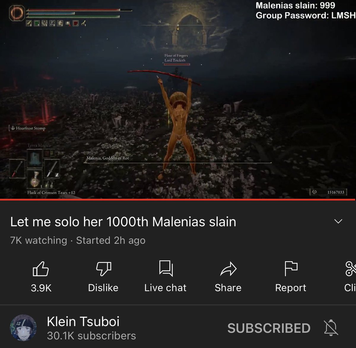 Elden Ring: Let Me Solo Her Livestreams 1000th Malenia Kill - IGN