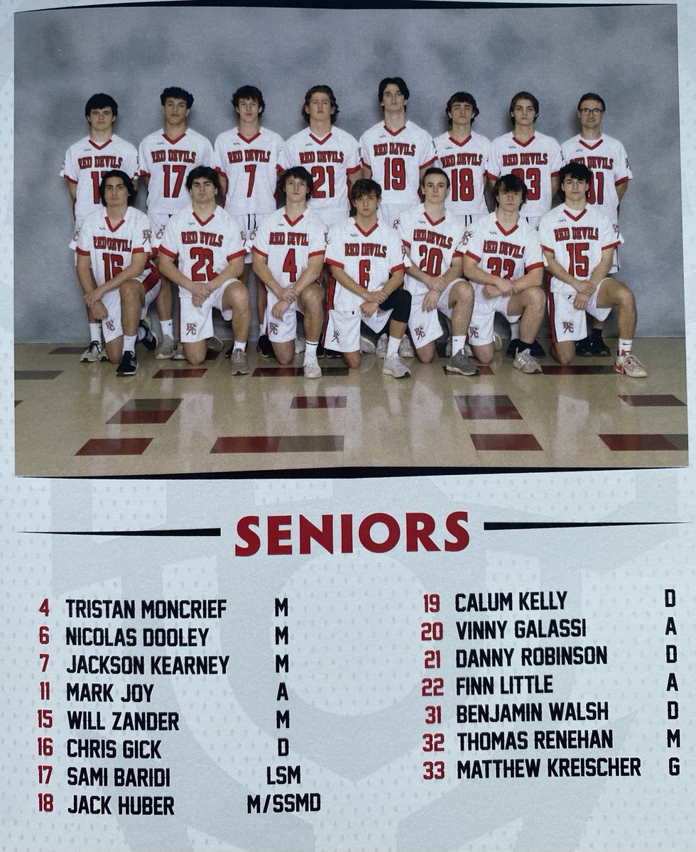 RedDevilsAD's tweet photo. Our 3rd senior night of the day recognizes the Seniors from Boys Lacrosse.   Congratulations Red Devils!   Thanks for all you’ve done! #OnceARedDevilAlways https://t.co/ecl1ck1jy2