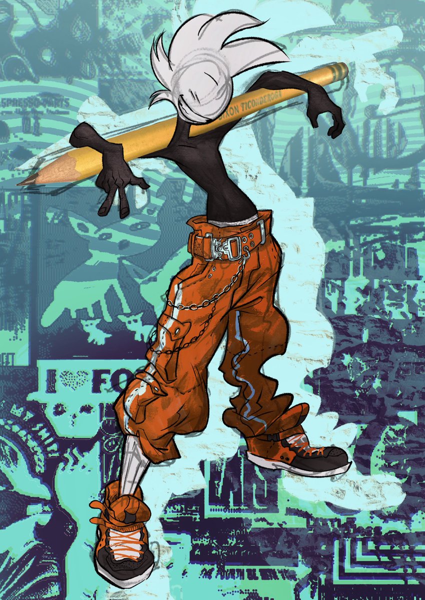 DomRomArt's tweet image. The Fancypants piece I made for the @FlashBash_ exhibition!